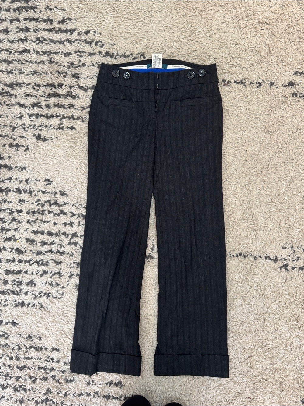 Cartonnier Black Pinstripe Dress Trousers